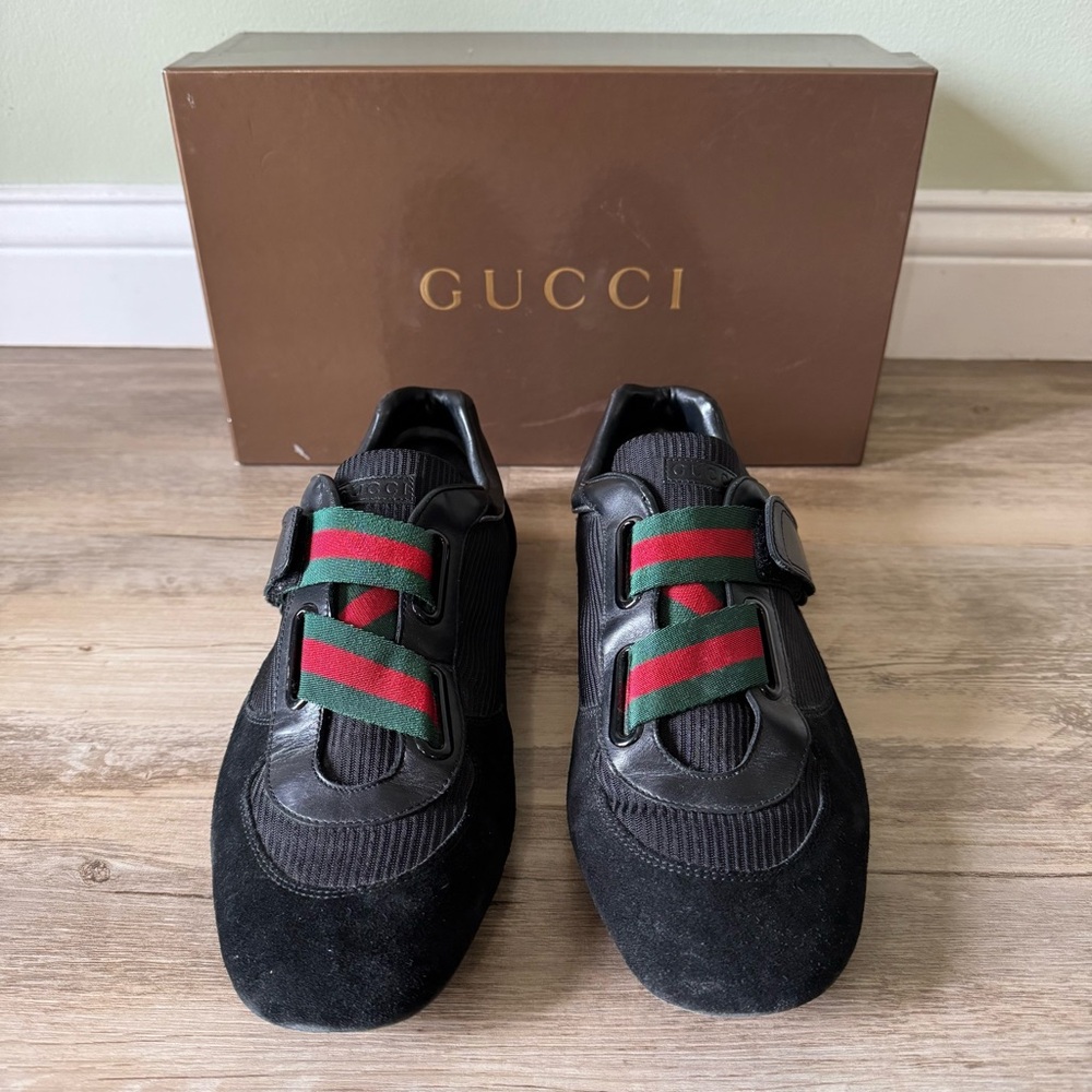 GUCCI Pelle S. Gomma Sneakers Men’s Size 9 - Picture 1 of 8